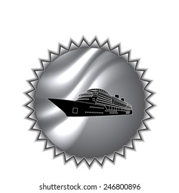ship icons with round sticker