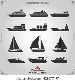 Ship icons set