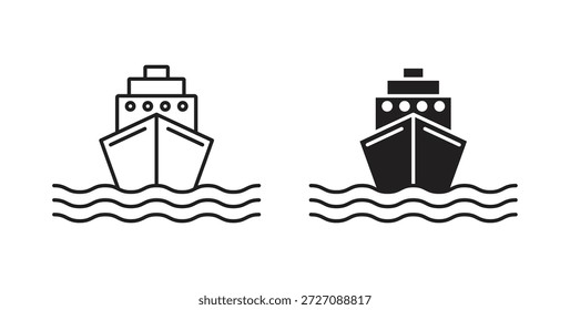 Conjunto de iconos de envío. Ilustración vectorial de línea simple