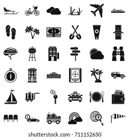 Ship icons set. Simple style of 36 ship vector icons for web isolated on white background