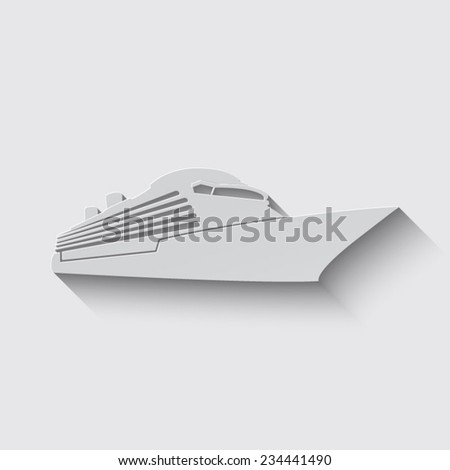 ship icons with shadow on a grey background
