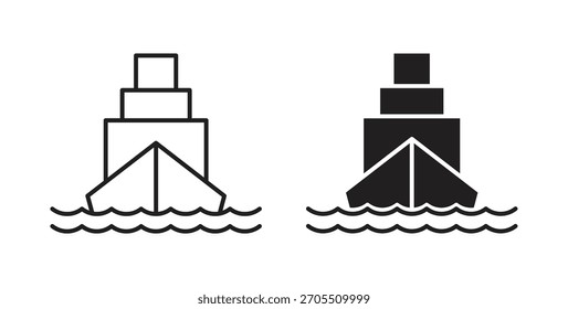 Iconos de la nave para el Diseño web de uso, logotipo. Ilustración del símbolo.