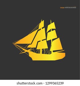 ship icon.ship.vector illustration.

