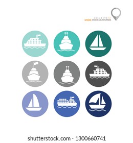 ship icon.ship.vector illustration.