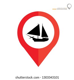 ship icon.ship.vector illustration.
