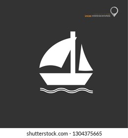 ship icon.ship.vector illustration.
