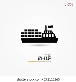 ship icon.ship.vector illustration.