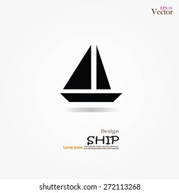 ship icon.ship.vector illustration.
