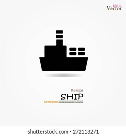 ship icon.ship.vector illustration.
