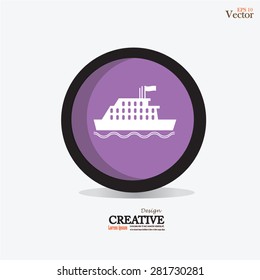 ship icon.ship.vector illustration.