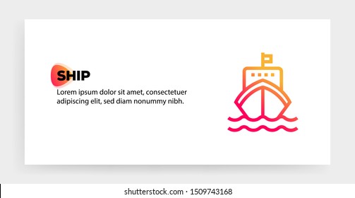 SHIP AND ILLUSTRATION ICON CONCEPT