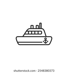 Ilustração de navio representando transporte marítimo, aventura e exploração