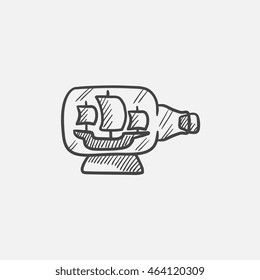 Icono de boceto de botellas para web, móviles e infografías. Icono aislado del vector dibujado a mano.