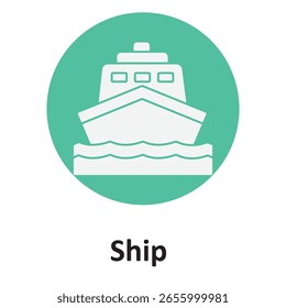 Ship insurance :Vector Icon which can easily modify or edit
