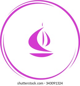 ship. Internet button. Vector icon.