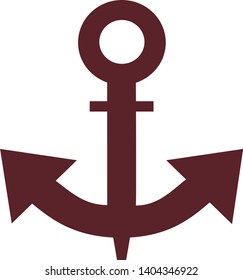 Ship iron icon in trendy flat style isolated on white background