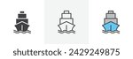 Ship Isolated Line Icon Style Design. Simple Vector illustration