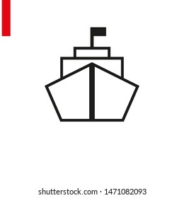 ship isolated minimal icon. liner graph line vector icon for websites and mobile minimalistic flat design.