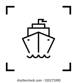 ship isolated minimal icon. liner graph line vector icon for websites and mobile minimalistic flat design.