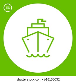 ship isolated minimal icon. liner graph line vector icon for websites and mobile minimalistic flat design.