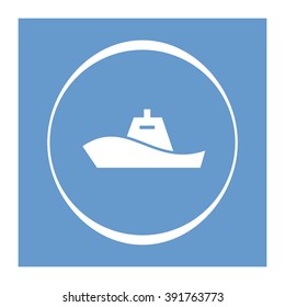 Ship. Isolated on background. Vector illustration.