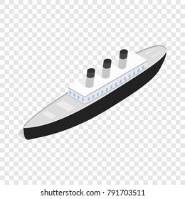 Ship isometric icon 3d on a transparent background vector illustration