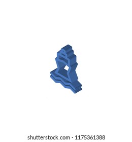 Ship isometric left top view 3D icon