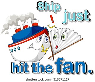 Ship just hit the fan illustration