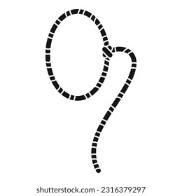 Ship lasso icon simple vector. Cowboy rope. Rodeo cord