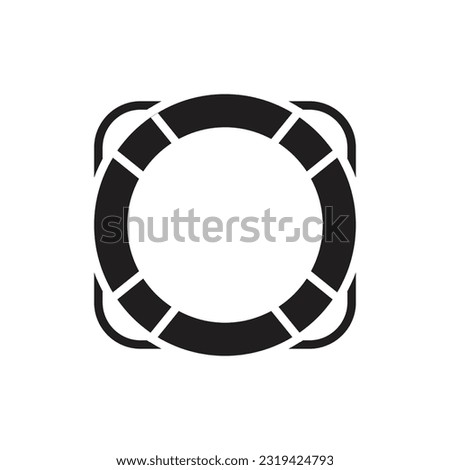 Ship Lifebuoy Filled Icon vector Illustration