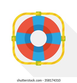 ship lifebuoy flat icon
