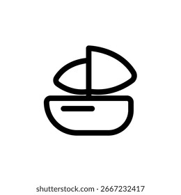 o ícone de linha de remessa foi projetado em um estilo facilmente reconhecível. Ele é adequado para uma variedade de necessidades visuais, como mídia digital ou outros projetos de design gráfico.