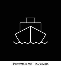 Ship line icon. Vector illustration.