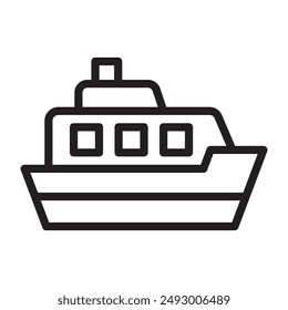 Ship line icon. vector illustration.