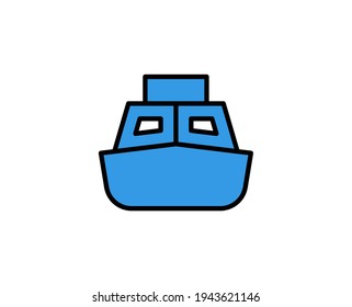Ship line icon. Vector symbol in trendy flat style on white background. Commerce sing for design.