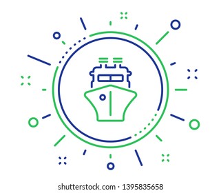 Ship line icon. Watercraft transport sign. Shipping symbol. Quality design elements. Technology ship button. Editable stroke. Vector