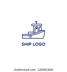 ship line logo design 2