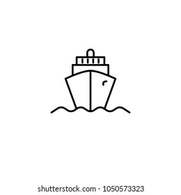 Ship line vector icon. Web ship line vector icon. Ship line icon.