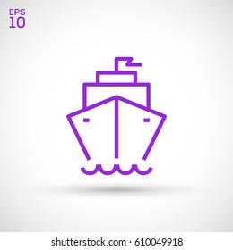 ship liner line vector icon