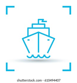 ship liner line vector icon