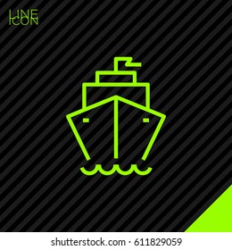 ship liner line vector icon