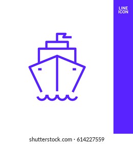 ship liner line vector icon