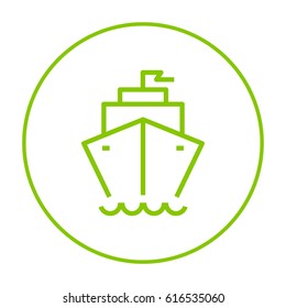 ship liner line vector icon