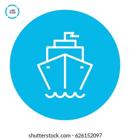 ship liner line vector icon