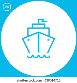 ship liner line vector icon