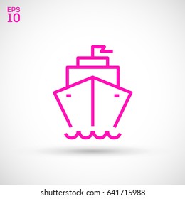 ship liner line vector icon