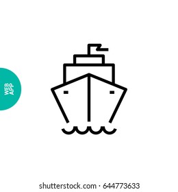 ship liner line vector icon