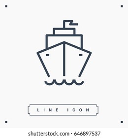 ship liner line vector icon