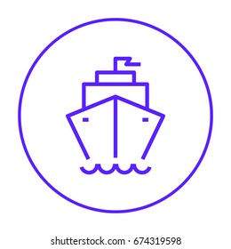 ship liner line vector icon