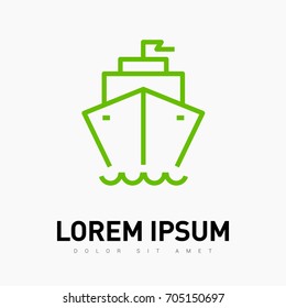 ship liner line vector icon